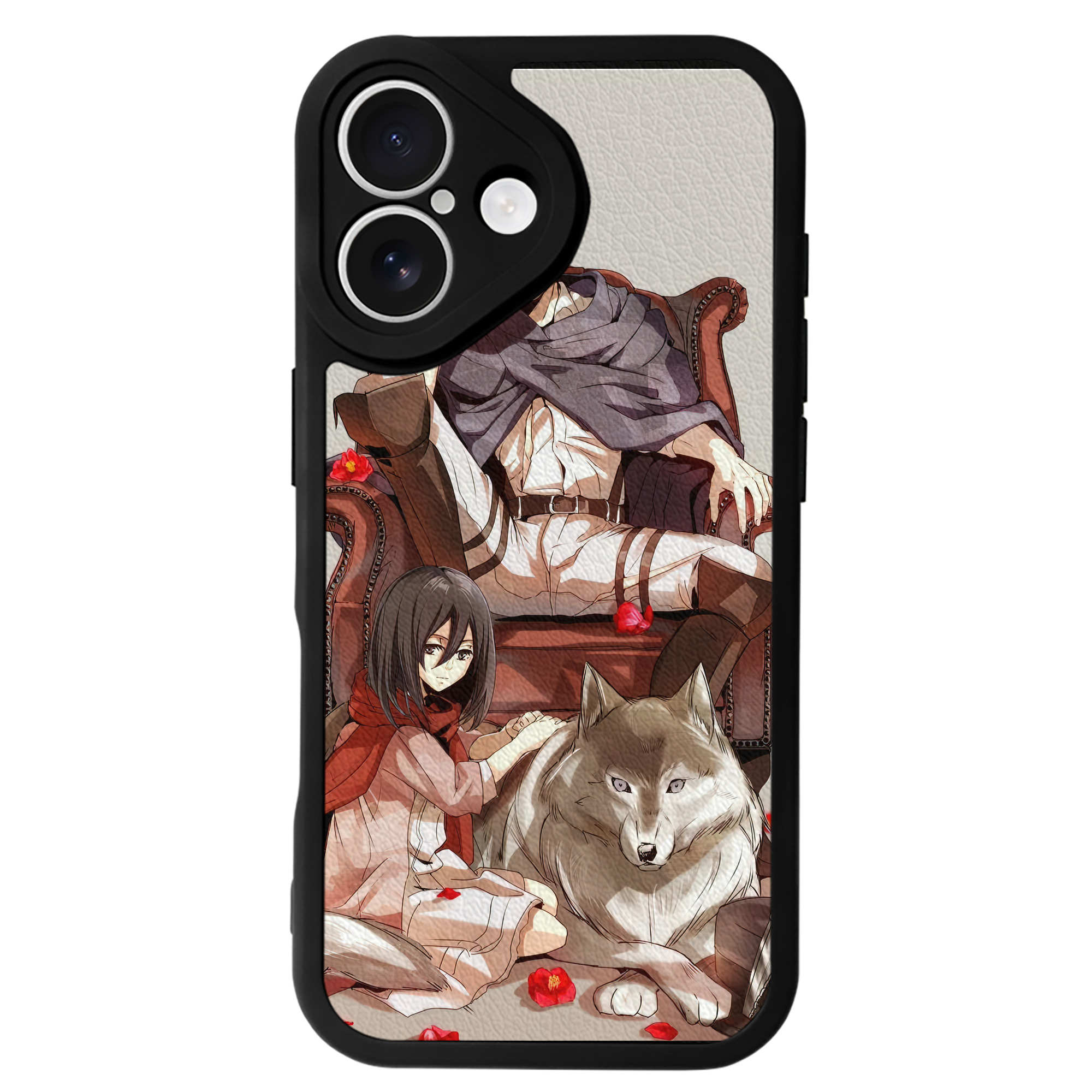 （画像用） 進撃の巨人 Attack on Titan 【iPhone 16シリーズ対応】シリコンスマホケース（レザー調） 材質：シリコン